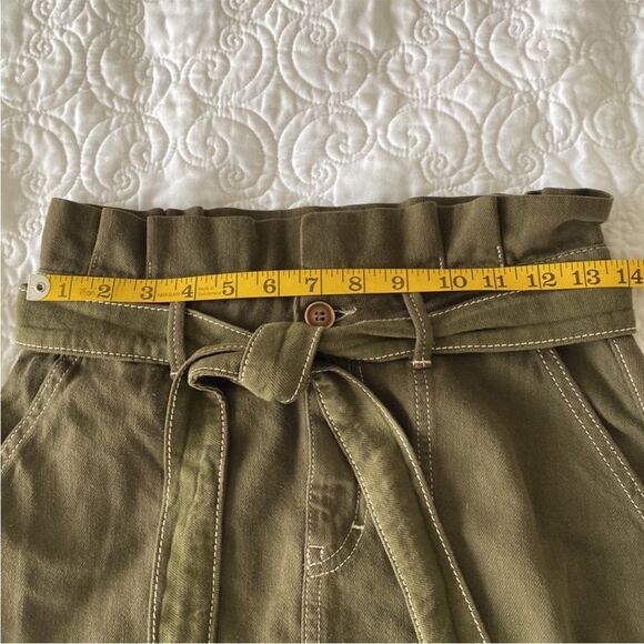 Free People Splendor in the Grass Army Green Mini Skirt Size 2 - Picture 7 of 8